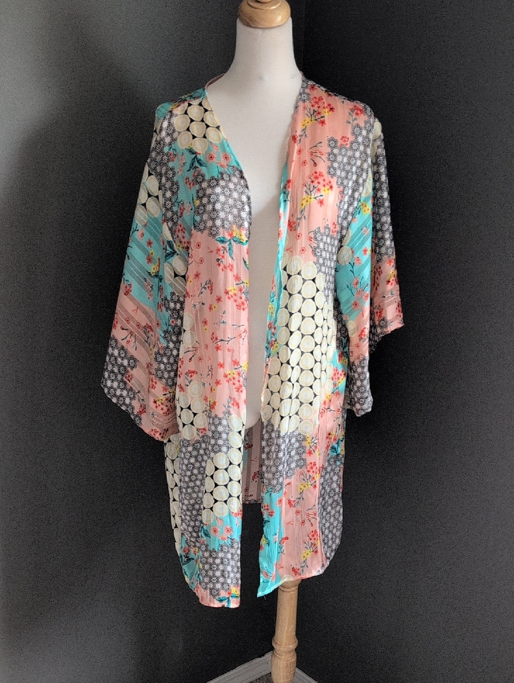 Floral Pink Patchwork Kimono